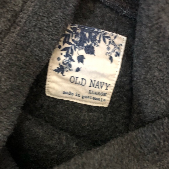 Old Navy XL Grey Cowal Neck Fleece Shirt - Picture 3 of 5
